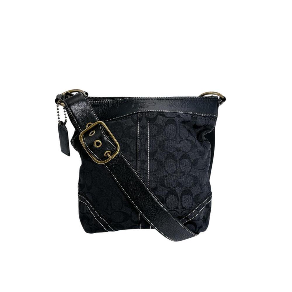 Coach shoulder bag, crossbody style, signature canvas, 10403 black